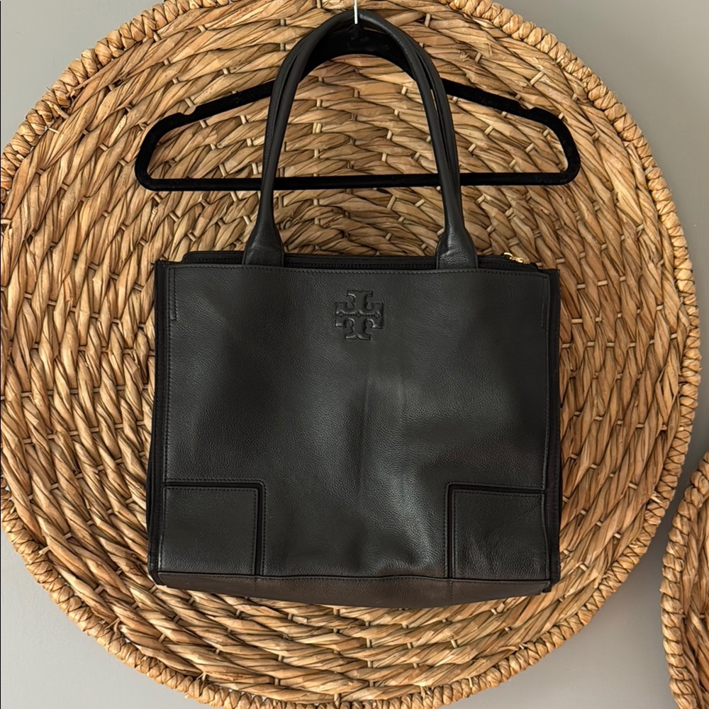 Tory Burch Black Leather Travel Tote